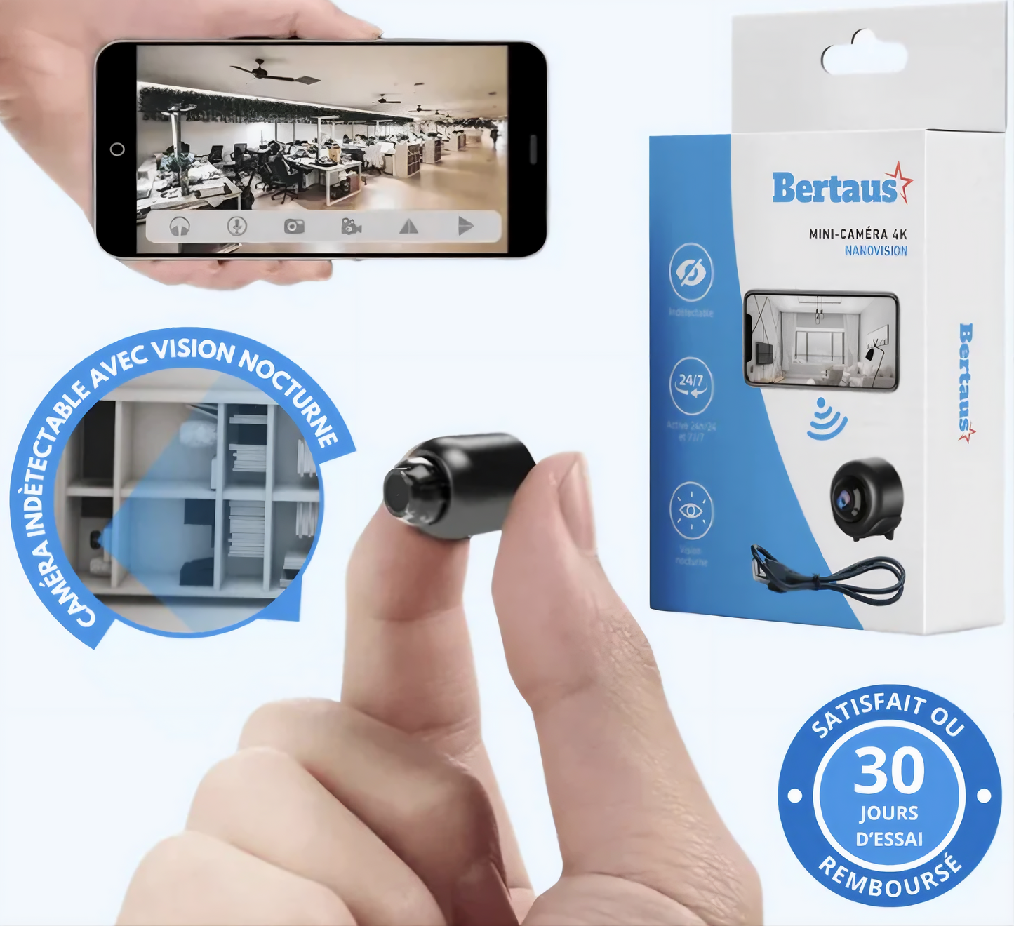 NanoVision Mini Caméra 4K